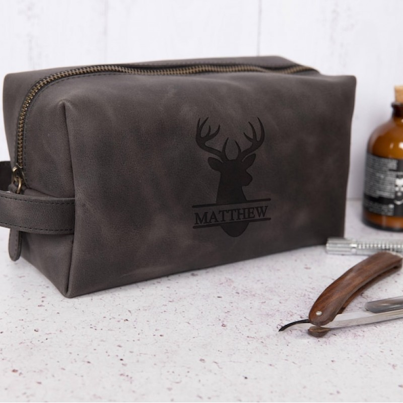 Hunting Toiletry Bag Gift for Him, Zippered Travel Organizer for Dad, Son, Husband, Men Bathroom Essential, Perfect Outdoorsman, Hunter Gift MonstiStudio